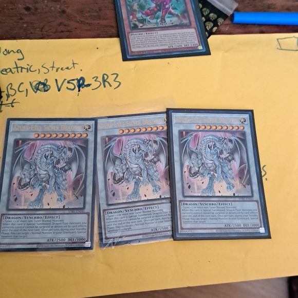 Azures eyes silver dragon 🐲 set of 3 - Picture 1 of 2